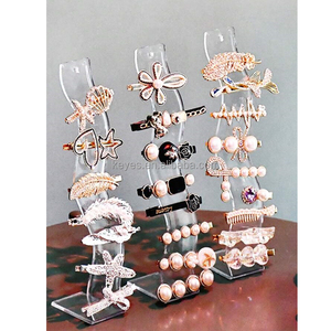 Soporte para accesorios de cabello acrílico en forma de L moderno soporte de exhibición de escritorio creativo para pinzas para el cabello flequillo otras herramientas de estilismo - Product Image 2
