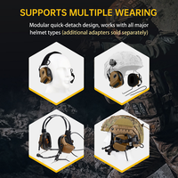 OEM ODM Auriculares Electrónicos de Protección Auditiva para Tiro, NRR 22dB, Modulares, de Liberación Rápida, con Captación de Sonido y Cancelación de Ruido, Tácticos
