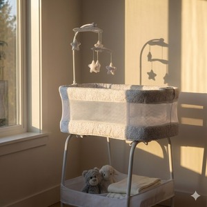 เปลเด็กอ่อนไฟฟ้าแบบโยกอัตโนมัติสำหรับกลางคืน ขายส่งจากผู้ผลิต - Product Image 6