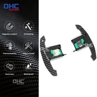 Pengiriman cepat Shifter dayung magnetik serat karbon asli Glossy untuk Ford Mustang ecoost Gt Shelby roda kemudi 2015-2023