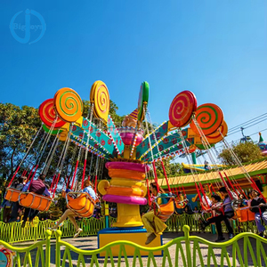 Atractivo Parque de Atracciones al Aire Libre con Remolque, Silla Voladora Lollipop de 16 Asientos con Remolque para <span class=keywords><strong>Todas</strong></span> las Edades <span class=keywords><strong>en</strong></span> Oferta - Product Image 1
