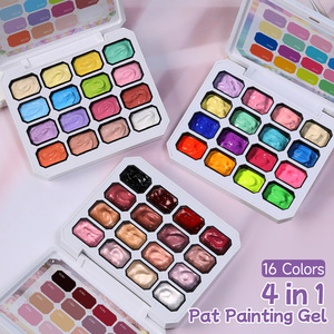 ชุดเจลทาเล็บสีสดชัด 16 ช่อง สีสันสดใสสำหรับฤดูร้อน เจลไล่เฉดสีแบบทึบ สำหรับตกแต่งเล็บ ขายส่งสำหรับร้านทำเล็บ - Product Image 1