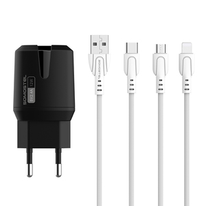 Adaptador de <span class=keywords><strong>cargador</strong></span> de teléfono móvil SMS-A139 para Iphone <span class=keywords><strong>Samsung</strong></span> <span class=keywords><strong>Cargador</strong></span> de pared rápido con cables USB 2 En 1 Cargadores - Product Image 4