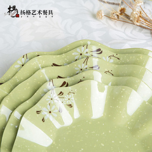 Plum Blossom <b>Melamine</b> Round Plate 62007 Daisy Durable Restaurant Tableware Party Serving Dish - Product Image 5