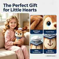Renne de Noël électrique en peluche, jouet interactif intelligent avec musique et danse, cadeau de Noël pour garçons et filles