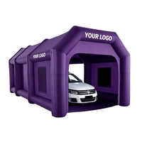 Tente gonflable publicitaire étanche pour stand d'exposition, tente gonflable mobile en PVC pour stand de peinture automobile avec pompe à air électrique