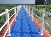 Blocs de quai modulaires flottants en plastique, cubes pontons, passerelle facile à assembler, quai pour jet ski, résistant aux UV et aux chocs