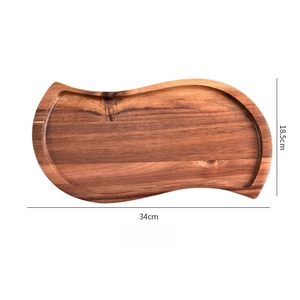 Planche à découper japonaise la plus vendue, plateau de service irrégulier en bois d'acacia pour desserts, camping, fêtes, goûter, pain, pizza, fruits - Product Image 3