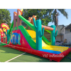 Cowboy Run Large Wild West Inflable Combo Carrera de obstáculos para divertidos alquileres de fiestas y eventos de equipo Blow Adventure Sale - Product Image 2