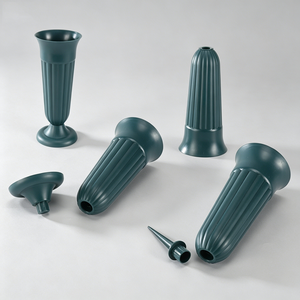 Jarrón <span class=keywords><strong>de</strong></span> Plástico <span class=keywords><strong>para</strong></span> Flores Conmemorativas en Cementerios y Tumbas, Florero Decorativo Removible <span class=keywords><strong>para</strong></span> Arreglos Florales Funerarios - Product Image 6