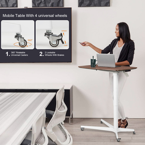 Training Table <b>Workstation</b> Casters with brake Ergonomic Adjustable Table for School - Product Image 5