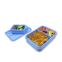 Boîte à bento en silicone de qualité alimentaire SSPH, 6 compartiments, étanche, micro-ondable, boîte à lunch pour enfants pour l'école et les voyages