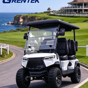 Carrito de golf eléctrico todoterreno con batería de litio, 4 plazas, para montaña y zonas rurales - Product Image 1