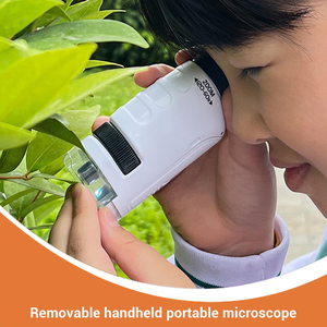 Microscopio Biológico Óptico de Bolsillo, Juguetes Educativos de Ciencia para Niños, Microscopio de Mano de 60X-120X - Product Image 3