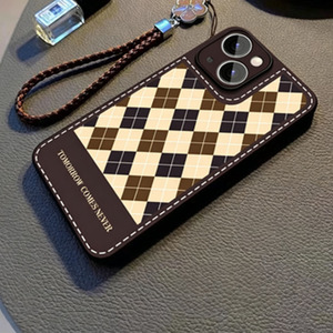 เคสโทรศัพท์หนัง PU ลายอาร์ไกล์ย้อนยุคสำหรับ iPhone, เคสกันกระแทกหรูหราลายเพชรแบบวินเทจ - Product Image 5