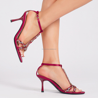 Chaussures de Mariage OEM Personnalisées en Satin Blanc à Bout Pointu, Talons Aiguilles Ornés de Fleurs, Escarpins Slingback pour Mariée et Fête, Vente en Gros