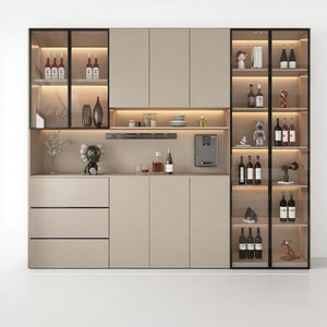 Moderna <span class=keywords><strong>vetrina</strong></span> a parete con porte in vetro per la conservazione dell'armadio <span class=keywords><strong>da</strong></span> pranzo All-in-one per vino. - Product Image 5