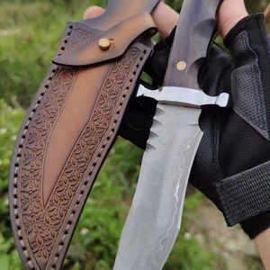 Cuchillo de Bolsillo Táctico de Supervivencia para Exteriores de Acero Inoxidable de Alta Calidad con Mango de Madera, Funda DIY, Hoja Fija para Caza, OEM - Product Image 5