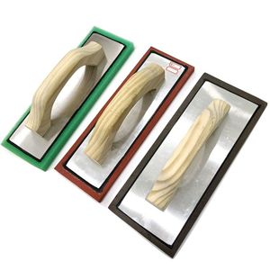 4x12" green stucco tools wooden / plastic handle plastering float cement trowel