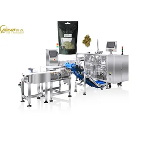 Automatic Dry Hemp Buds CBD Hemp Flower Zipper Mylar Bag Packing Filling Sealing Machine