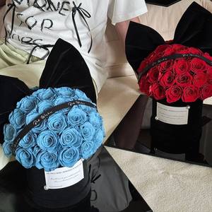 Ramo de Rosas Eternas de Lujo Ligero, Lazo Personalizado, Regalo en Cubo, Regalo de Alta Gama para el Día de San Valentín o Cumpleaños - Product Image 4