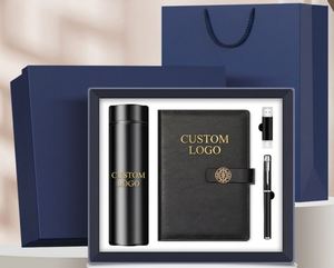 Best Sale Custom Logo Corporate Gift <b>Set</b> 4-in-1 Employee Onboarding Kit <b>Notebook</b> <b>Pen</b> Thermos Gift <b>Set</b> for Company Welcome Gifts - Product Image 1