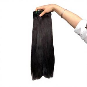 Extensiones de Cabello Humano Virgen Indio Natural de Templo, Súper Doble Trama, Cutícula Alineada, Venta al por Mayor - Product Image 2