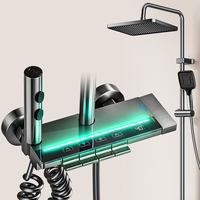 Meilleure vente en stock : Ensemble de douche thermostatique à touches piano, 4 modes, 4 sorties, jet doux, chromé – Le favori d'Europe et d'Amérique
