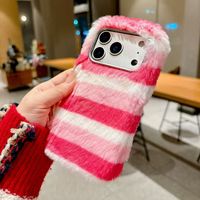Étui de protection luxueux en fourrure 3D douce et moelleuse pour iPhone 11 12 13 14 15 16 17 18 – Collection Hiver