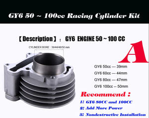 Scooter <span class=keywords><strong>50cc</strong></span> GY6 <span class=keywords><strong>50cc</strong></span> 80cc Grand Trou Kit <span class=keywords><strong>Cylindre</strong></span> 64mm Tête <span class=keywords><strong>Piston</strong></span> Ring Kit - Product Image 2