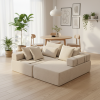 Sofá Modular Seccional de Tela con Estructura de Esponja, Diseño Versátil, Concepto Moderno de Asientos para el Hogar