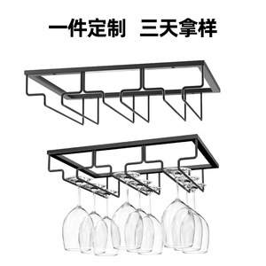 Support mural pour verres à vin, design minimaliste, pour usage domestique, capacité de 10 à 24 verres à pied - Product Image 5