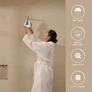 Système de filtration d'eau pour douche à tête de pulvérisation, purificateur revitalisant puissant à 15 étapes avec <span class=keywords><strong>filtre</strong></span> à vitamine C à haut rendement pour eau dure - Product Image 4