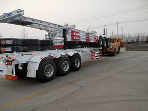 Remorque de conteneur squelette en acier robuste à 3 essieux de 40 pieds, châssis de remorque squelettique de 40 pieds, semi-remorque, conteneurs de transport - Product Image 2