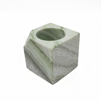 NANWEI Récipient de rangement en marbre de jade glacé naturel, à bords coupés polygonaux, conçu pour l'organisation artistique et l'affichage, qualité supérieure