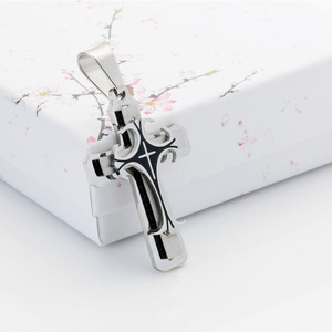 <b>Cross</b> Pendant Necklace Stainless Steel Unisex Fashion Jewelry Gift - Product Image 3