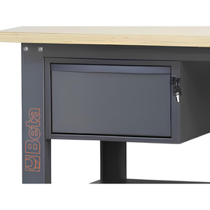 C58BC-W Beta 4C/A 160cm établi anthracite avec plateau en bois et 4 tiroirs - Product Image 3