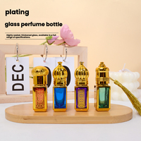 Mini Botellas de Perfume de Cristal de Lujo, Capacidad de 3ml/6ml/12ml, con Logotipo, Vacías, Elegantes, para Fragancias y Aceites Esenciales, con Tapa de Rosca para Frascos