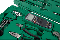 Ensemble d'outils de soudage professionnels pour la réparation des télécommunications et de l'électricité SATA 09535, 56 pièces, multimètre numérique, étui rigide, composants métalliques