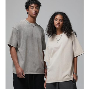 เสื้อยืดโอเวอร์ไซส์ล้างวินเทจ3แพ็ค | เสื้อยืดทรงหลวมแนวย้อนยุคของผู้ชาย | เสื้อสตรีทแวร์ผ้าฝ้ายเนื้อนุ่ม - Product Image 2