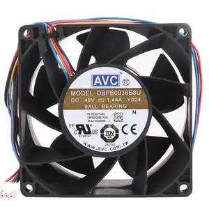 AVC 12V 24V DC48V 1.44A EC AC 90X90X38MM 9038 9cm 4-pin PWM santrifüj egzoz endüstriyel havalandırma DBPB0938B8U soğutma fanı