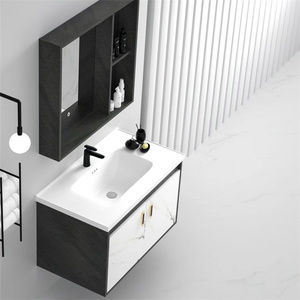 Mueble <span class=keywords><strong>de</strong></span> Baño Blanco <span class=keywords><strong>de</strong></span> Diseño Moderno, <span class=keywords><strong>de</strong></span> Alta Calidad, con Encimera Impermeable, Espejo y Lavabo Resistentes al <span class=keywords><strong>Agua</strong></span>, <span class=keywords><strong>Precio</strong></span> Competitivo - Product Image 4
