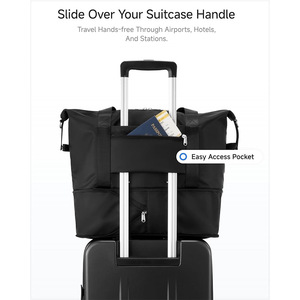 Bolsa de <span class=keywords><strong>Viaje</strong></span> Impermeable para <span class=keywords><strong>Mujer</strong></span>, Expandible, para Fin de Semana, con Bolsa de Aseo, Cierre de Cremallera y Forro de Poliéster - Product Image 3