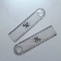 Loupe 2-en-1 avec logo personnalisé, règle droite de 15 cm/6 pouces