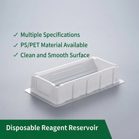 Réservoir de réactifs stérile jetable 25ml 50ml 100ml PS PET à fond en V pour pipette multicanal et cuve à liquide