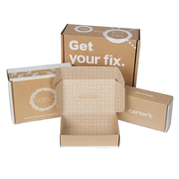 Boîtes d'expédition en carton ondulé 10x10x2 pouces, prêtes à être expédiées, épaisseur 2 mm, design gaufré, matériaux recyclés pour chaussettes et fourrures