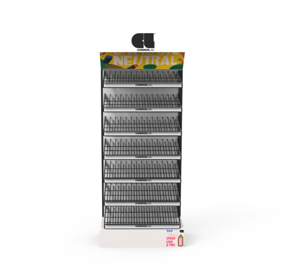 Aerosol Paint Display Rack Paint Metal Wire Display Stand Floor Shelf Display With Customized Logo Spray Can — view 6