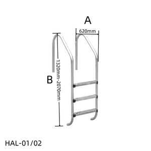 Échelle de piscine en matériau composite, matériel durable avec installation facile et économie d'énergie - Product Image 4