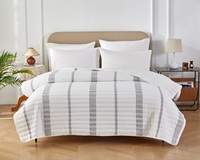 Couvre-lit matelassé texturé en patchwork, léger, toutes saisons, pour la chambre à coucher, décoration de la maison