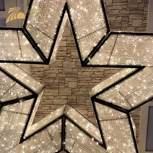 חיצוני קניון חג המולד עיד קישוט הרמדאן פסטיבל כוכב מוטיב LED אור